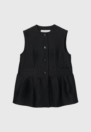 COTTON SILK JACQUARD GILET / コットンシルクジャガードジレ