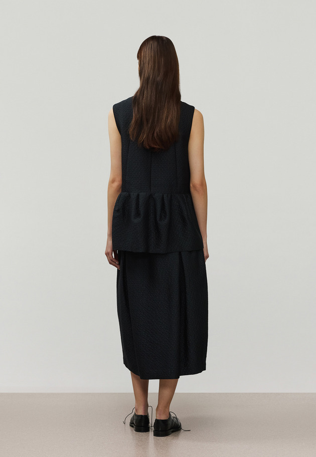 COTTON SILK JACQUARD GILET / コットンシルクジャガードジレ 詳細画像 D.NV 3