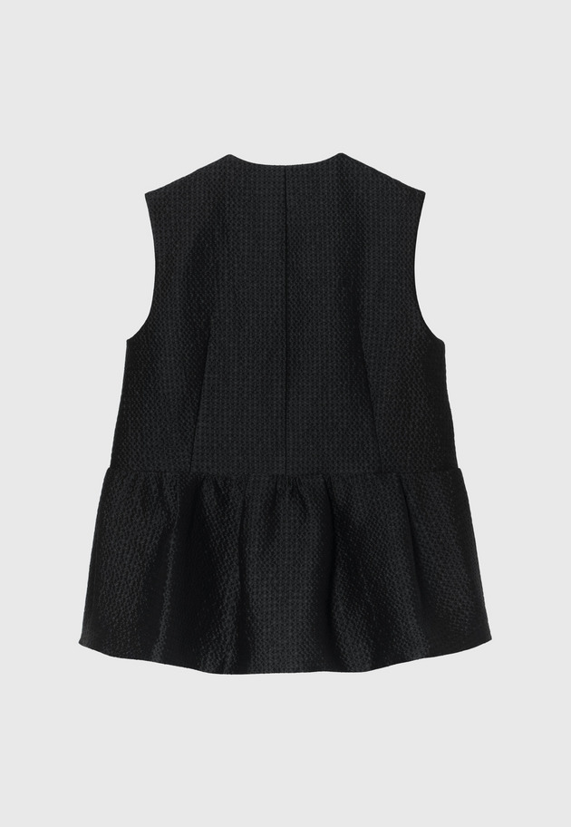 COTTON SILK JACQUARD GILET / コットンシルクジャガードジレ 詳細画像 D.NV 5