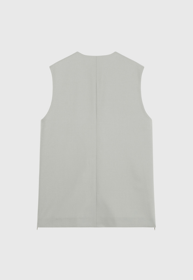 WOOL NYLON GABARDINE GILET / ウールナイロンギャバジンジレ 詳細画像 G.BE 2