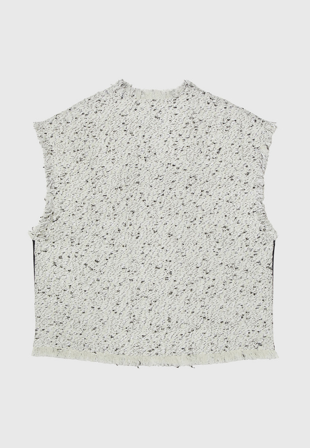 NEP TWEED PULLOVER GILET / ネップツィードプルオーバージレ 詳細画像 White 2