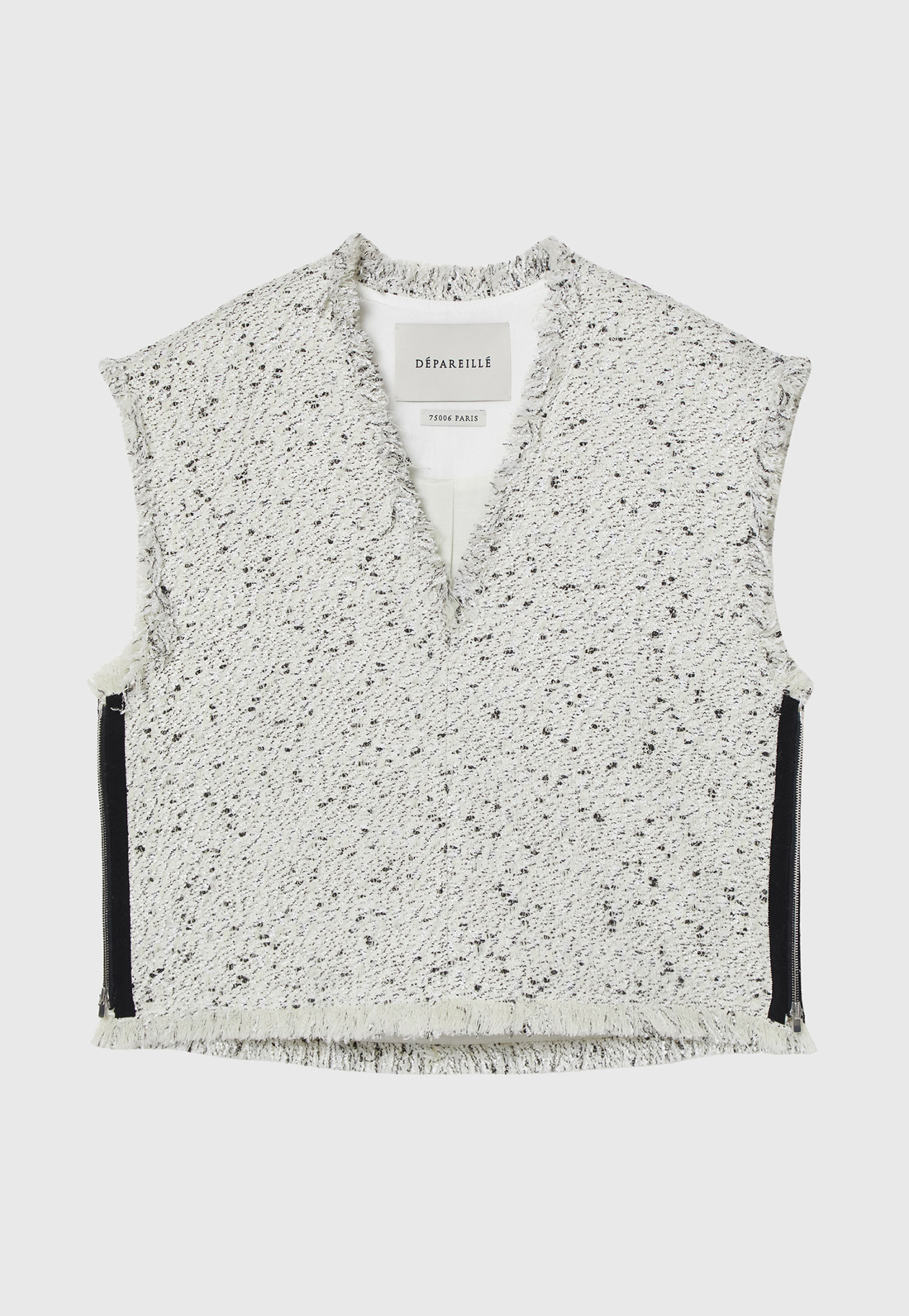 NEP TWEED PULLOVER GILET / ネップツィードプルオーバージレ 詳細画像 White 1