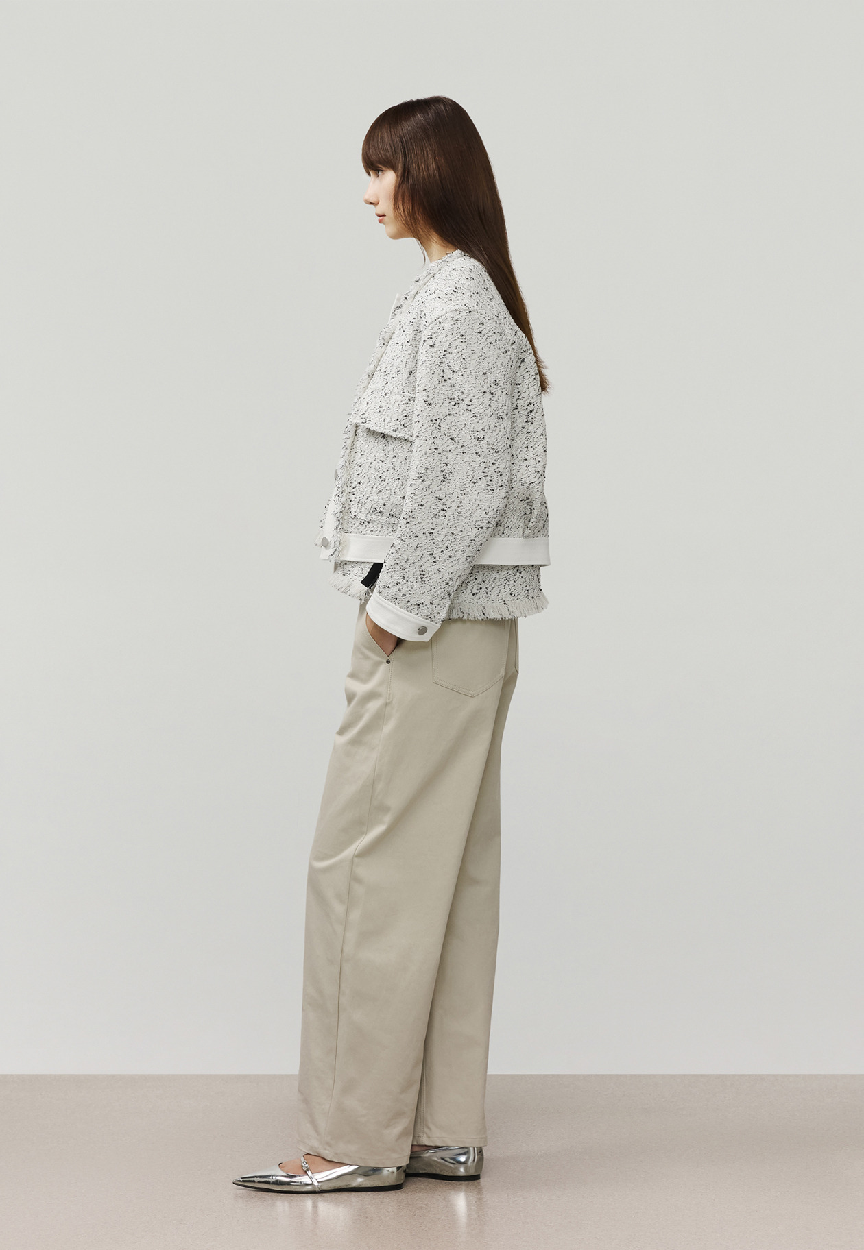 NEP TWEED PULLOVER GILET / ネップツィードプルオーバージレ 詳細画像 White 9