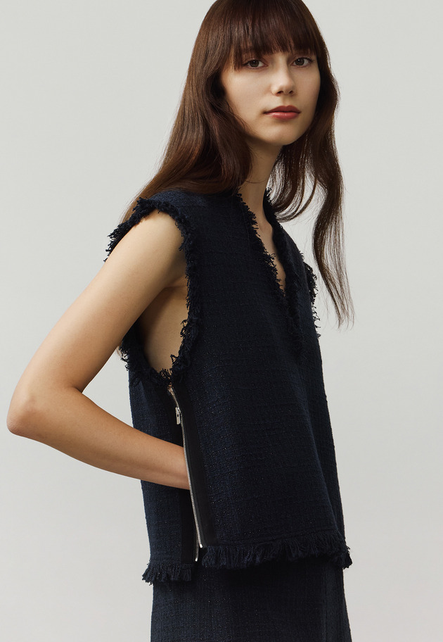 COTTON TWEED GIET / コットンツィードジレ 詳細画像 Navy 5