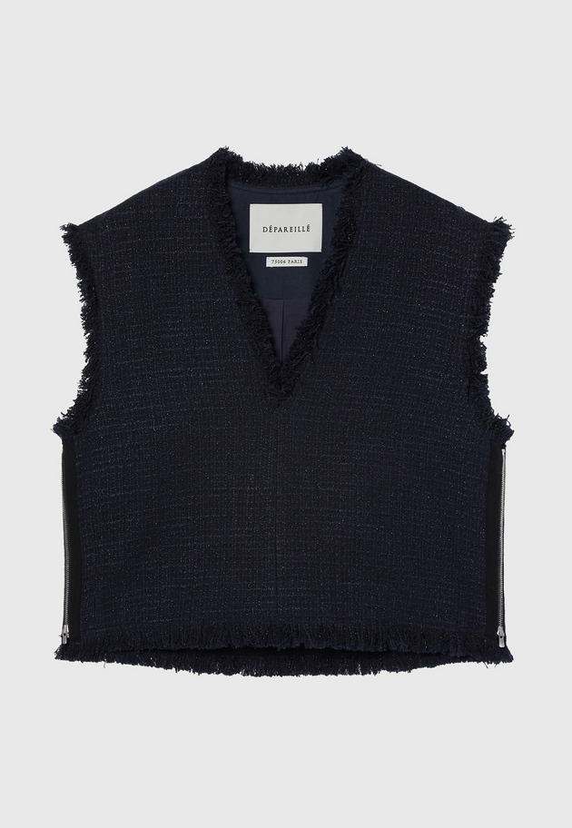 COTTON TWEED GIET / コットンツィードジレ 詳細画像 Navy 6