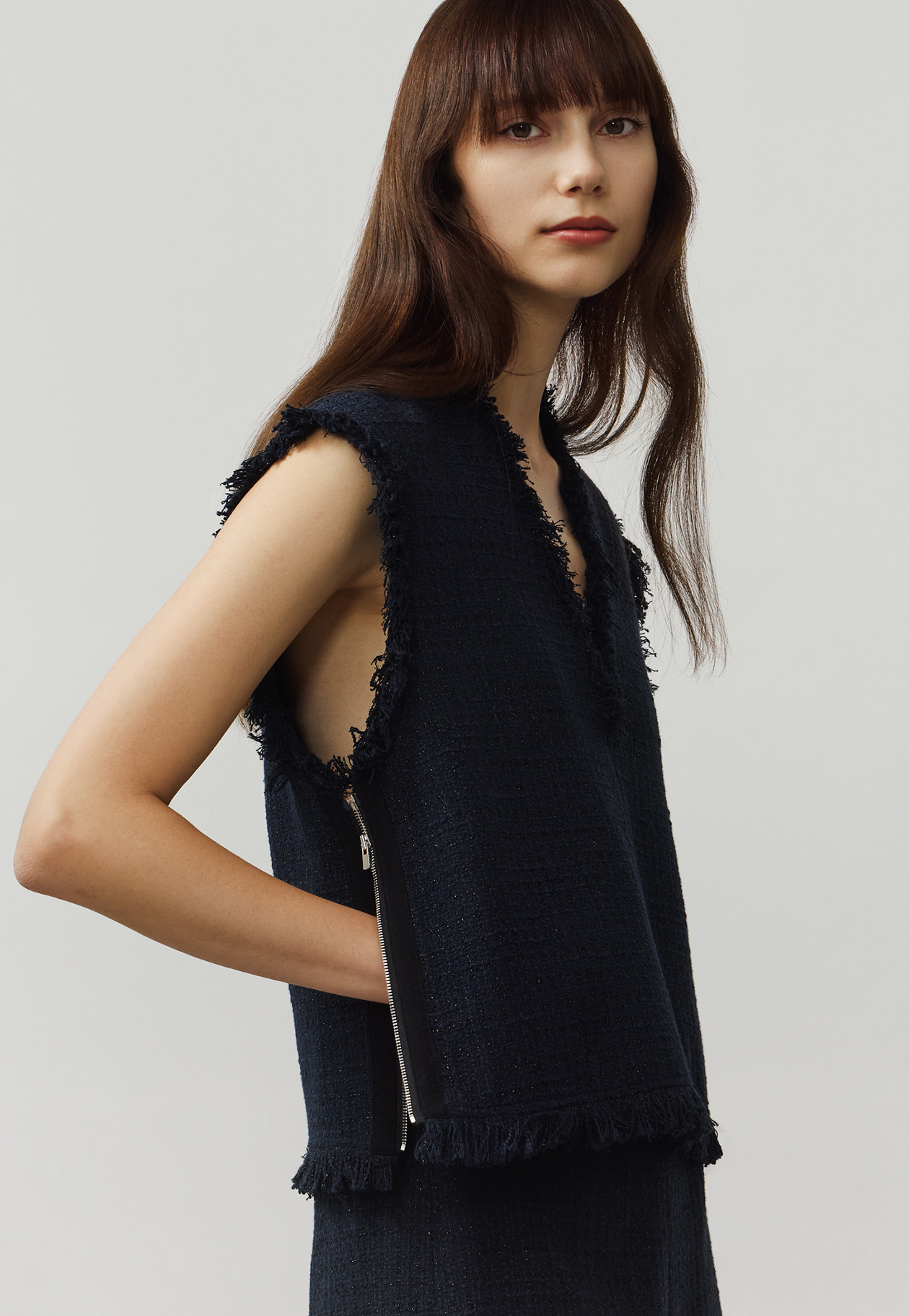 COTTON TWEED GIET / コットンツィードジレ 詳細画像 Navy 5