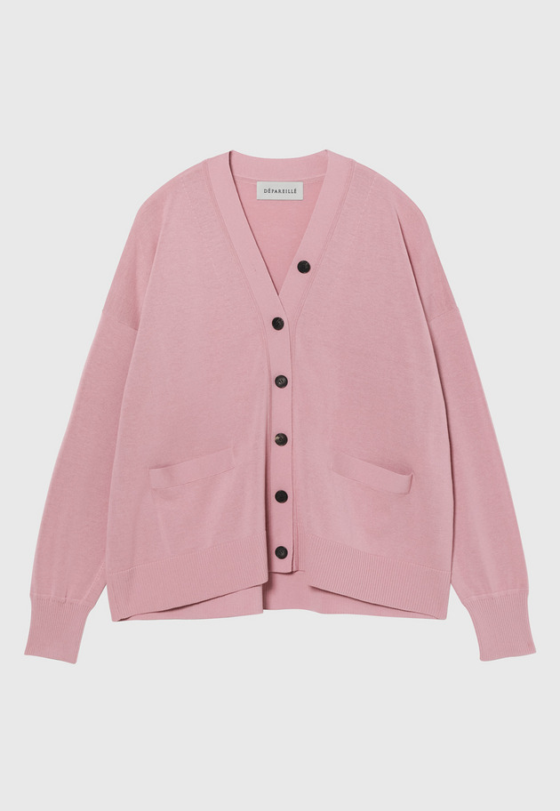 COTTON SILK CARDIGAN / コットンシルクカーディガン 詳細画像 Pink 1