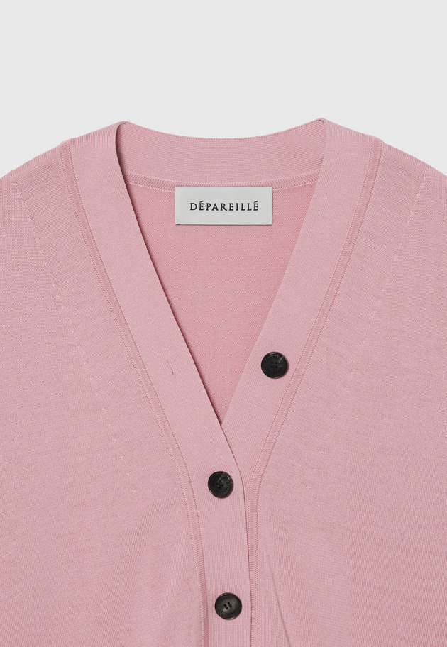 COTTON SILK CARDIGAN / コットンシルクカーディガン 詳細画像 Pink 3