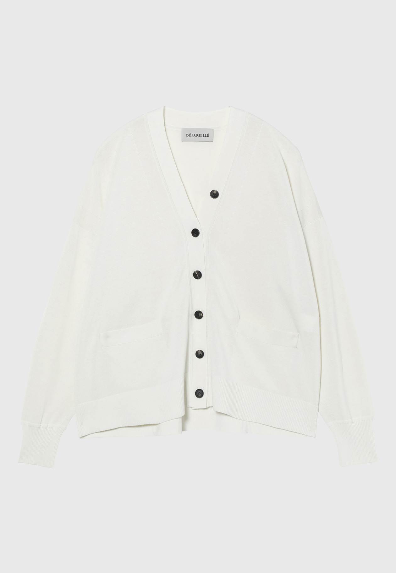 COTTON SILK CARDIGAN / コットンシルクカーディガン 詳細画像 White 1