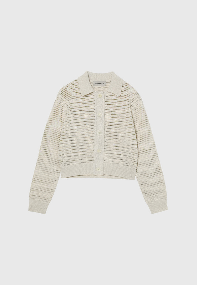 MIX POLO CARDIGAN / ミックスポロカーディガン 詳細画像 Beige 4