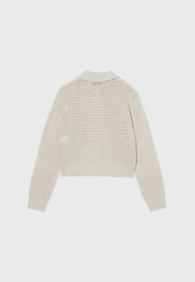 MIX POLO CARDIGAN / ミックスポロカーディガン 詳細画像 Beige 5