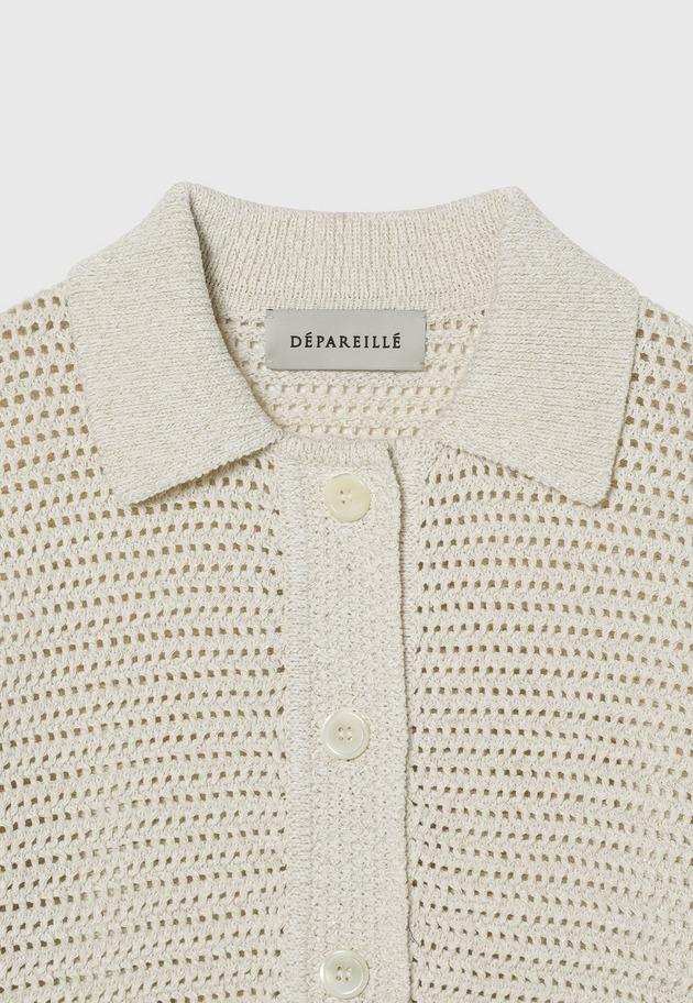 MIX POLO CARDIGAN / ミックスポロカーディガン 詳細画像 Beige 6