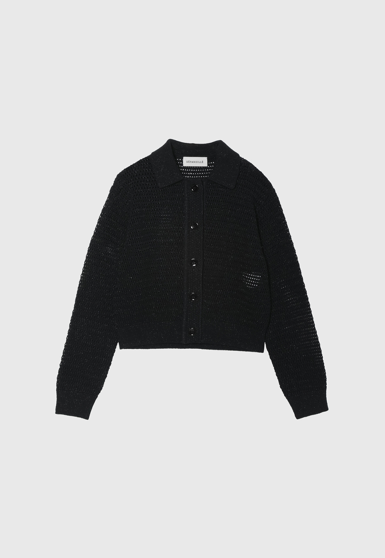 MIX POLO CARDIGAN / ミックスポロカーディガン 詳細画像 Black 1