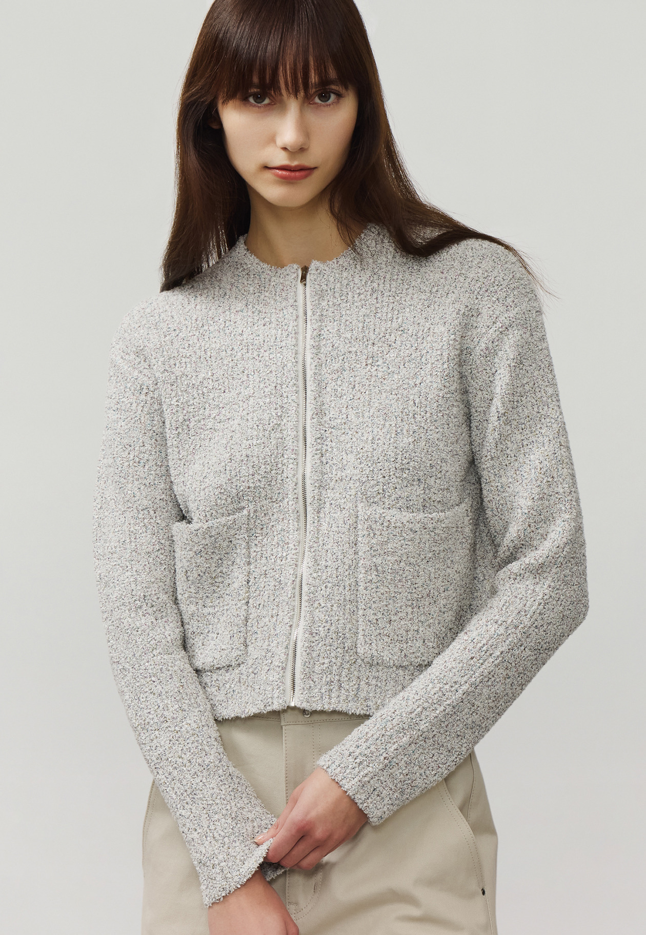 TWEED-LIKE KNIT CARDIGAN / ツィードライクニットカーディガン 詳細画像 OW 6