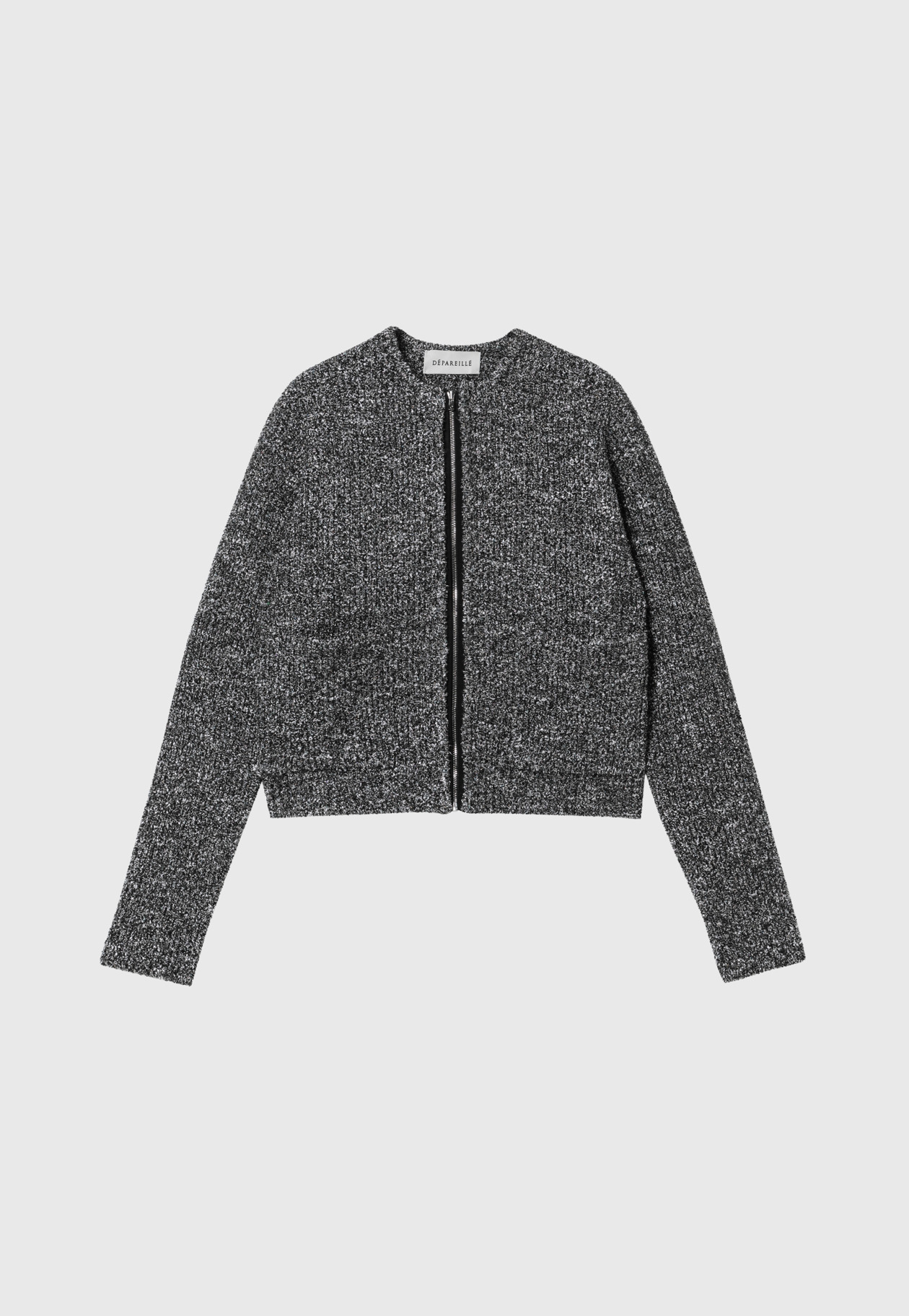 TWEED-LIKE KNIT CARDIGAN / ツィードライクニットカーディガン 詳細画像 Black 1
