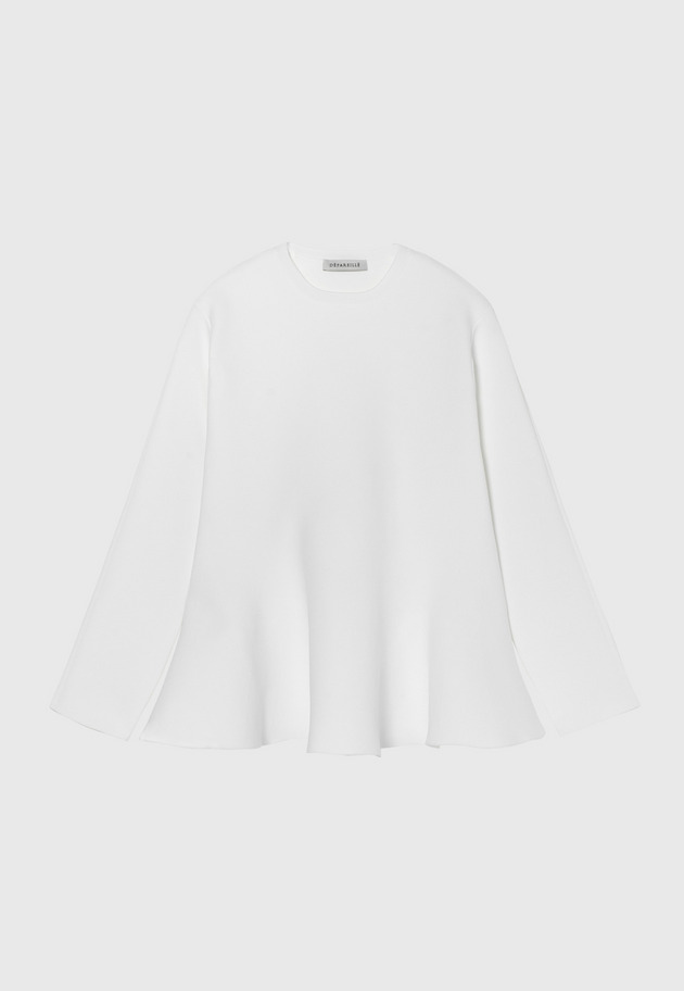 POLYESTER JERSEY FLARE TOPS / ポリエステルジャージーフレアトップス 詳細画像 White 6