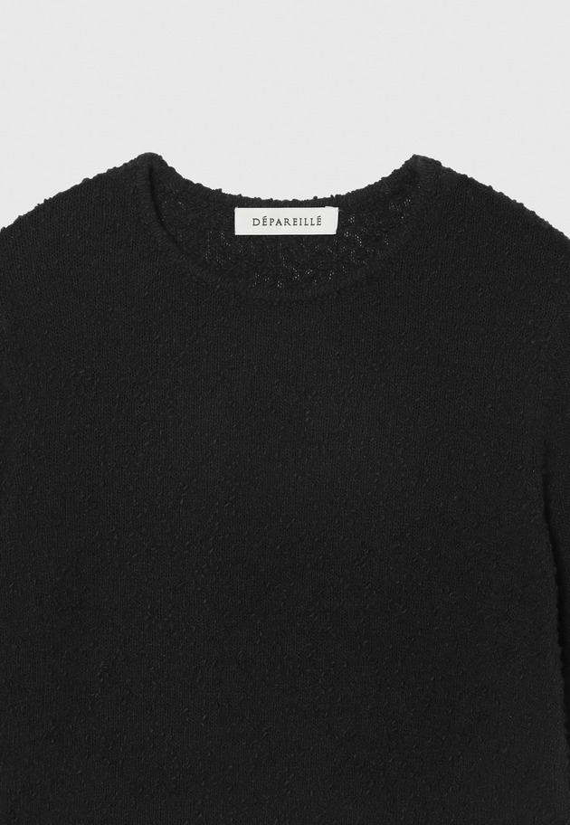 SLUB YARN CREW NECK / スラブヤーンクルーネック 詳細画像 Black 3