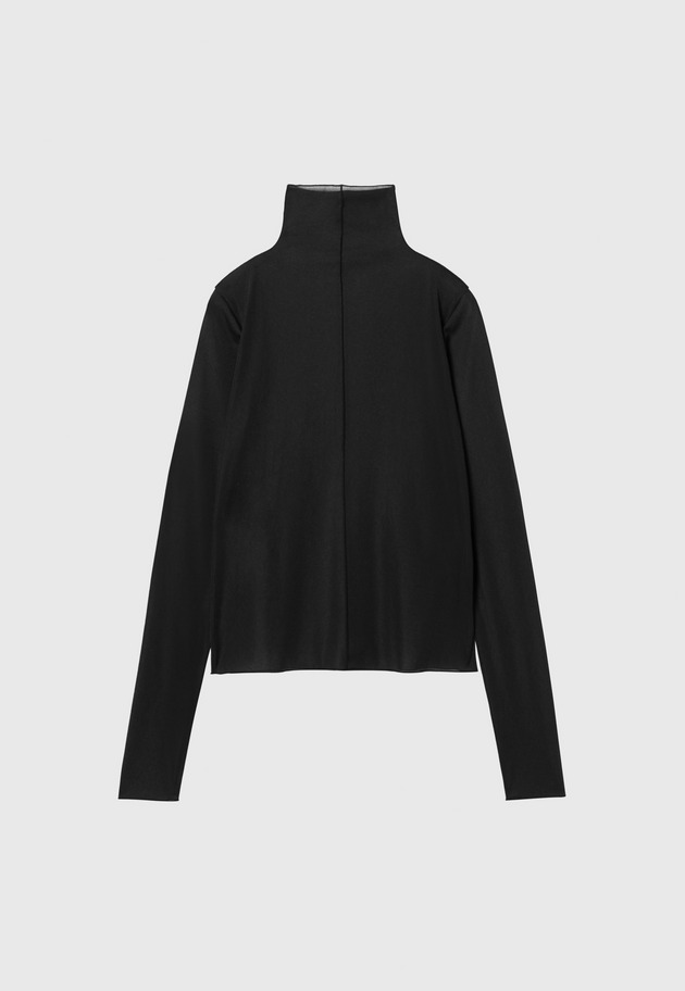 CHIFFON HIGH NECK / シフォンハイネック 詳細画像 Black 2