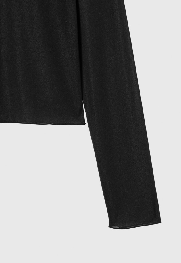 CHIFFON HIGH NECK / シフォンハイネック 詳細画像 Black 4