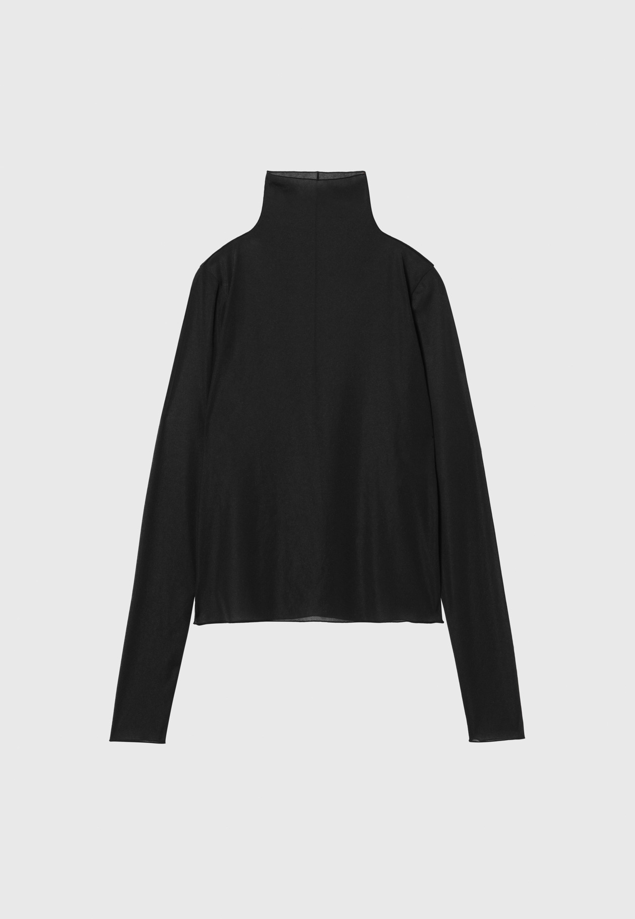 CHIFFON HIGH NECK / シフォンハイネック 詳細画像 Black 1