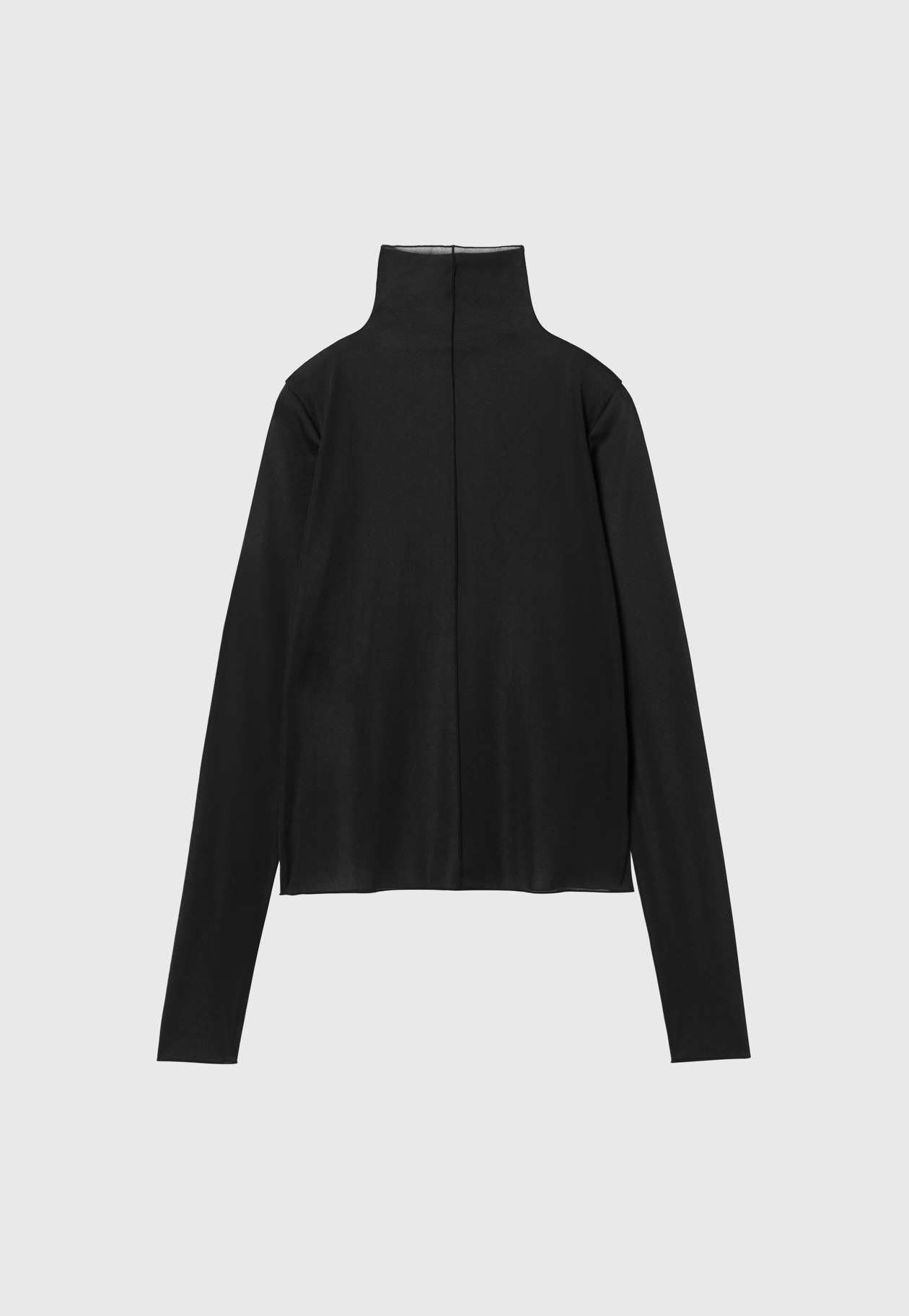 CHIFFON HIGH NECK / シフォンハイネック 詳細画像 Black 2