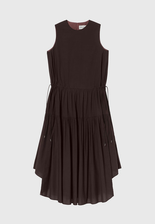 TRIACETATE SLEEVELESS DRESS / トリアセテートスリーブレスドレス