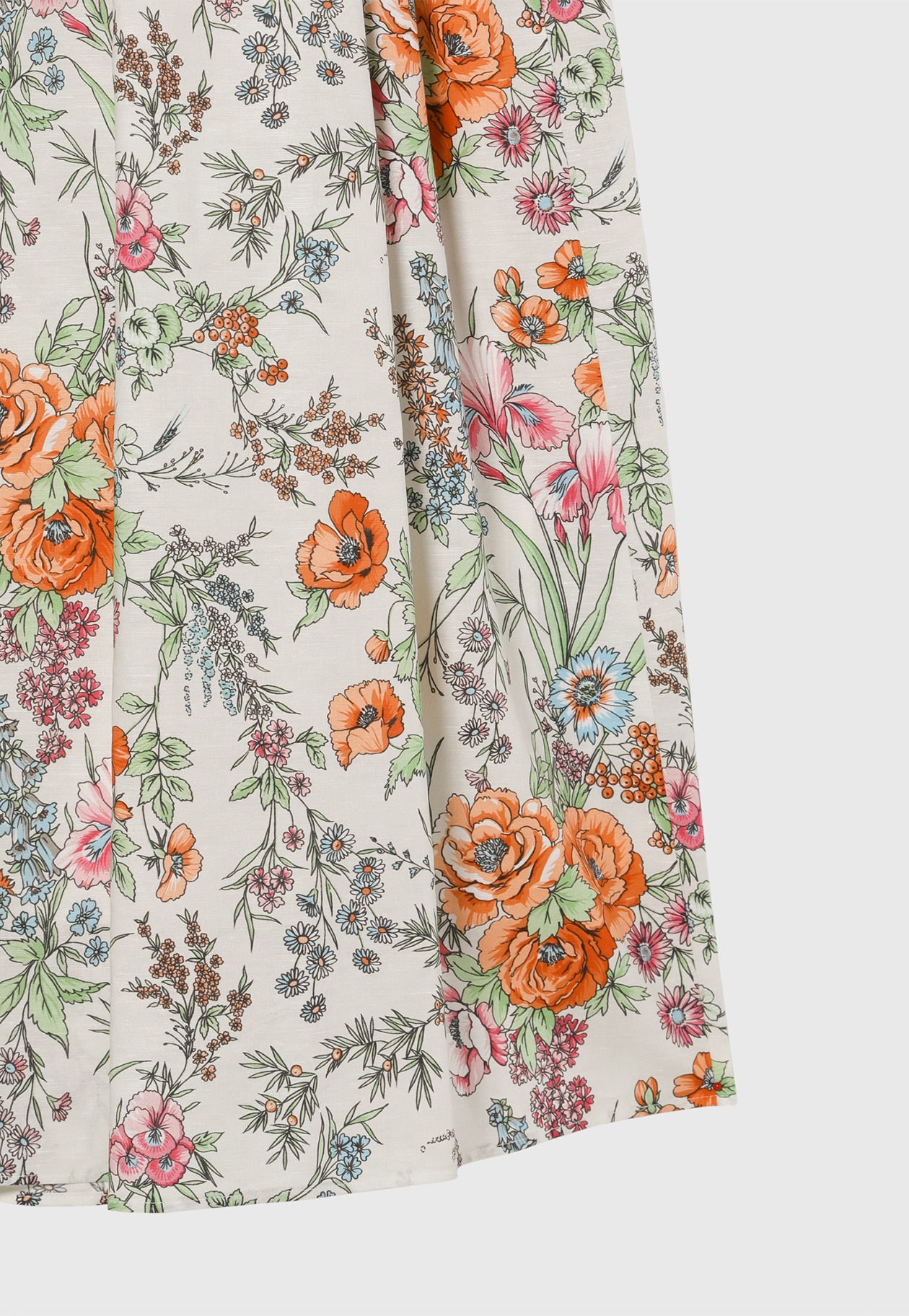 LINEN COTTON FLOWER PRINT DRESS / リネンコットンフラワープリントドレス 詳細画像 Beige 6