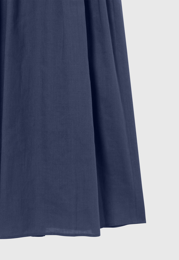 RAMIE COTTON PINTUCK SLEEVELESS DRESS / ラミーコットンピンタックスリーブレスドレス 詳細画像 Blue 5