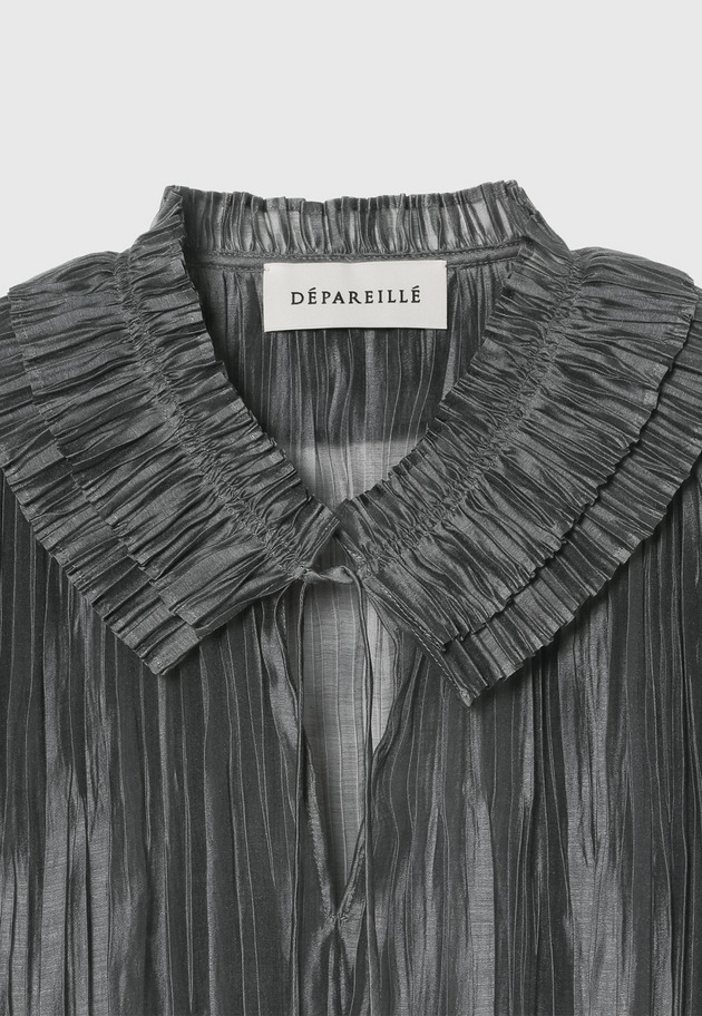 TENCEL ORGANDY PLEATS BLOUSE / テンセルオーガンジープリーツブラウス 詳細画像 Chcl 3