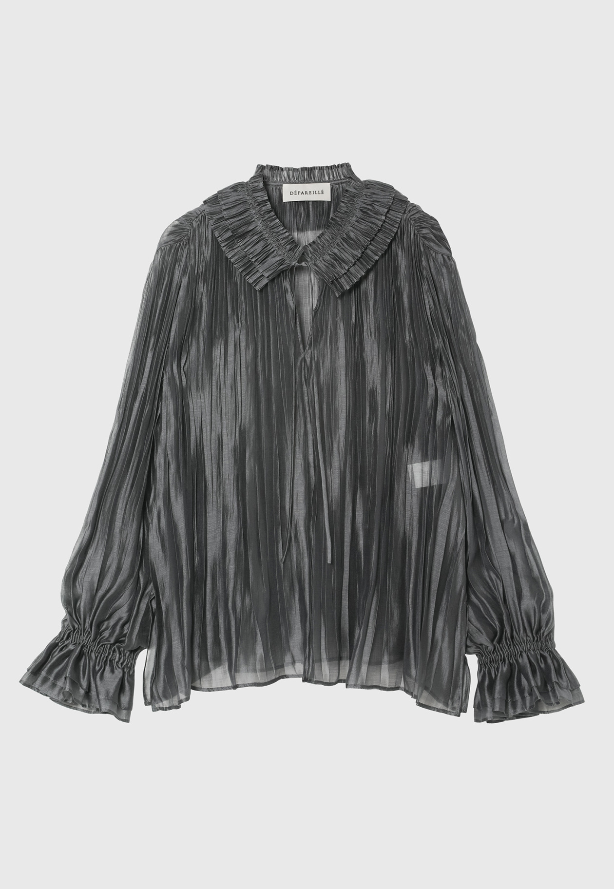 TENCEL ORGANDY PLEATS BLOUSE / テンセルオーガンジープリーツブラウス 詳細画像 Chcl 1