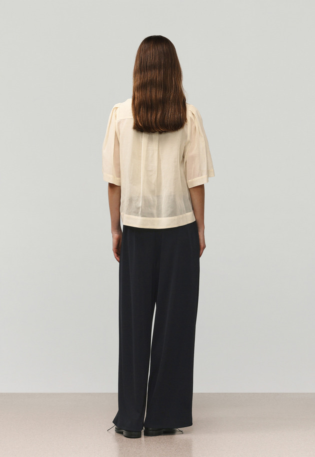 COTTON VOILE SHORT SLEEVE BLOUSE / コットンボイルショートスリーブブラウス 詳細画像 Beige 4