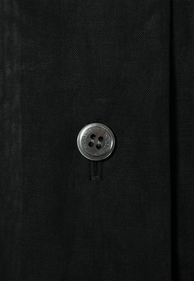 COTTON VOILE SHORT SLEEVE BLOUSE / コットンボイルショートスリーブブラウス 詳細画像 Black 2