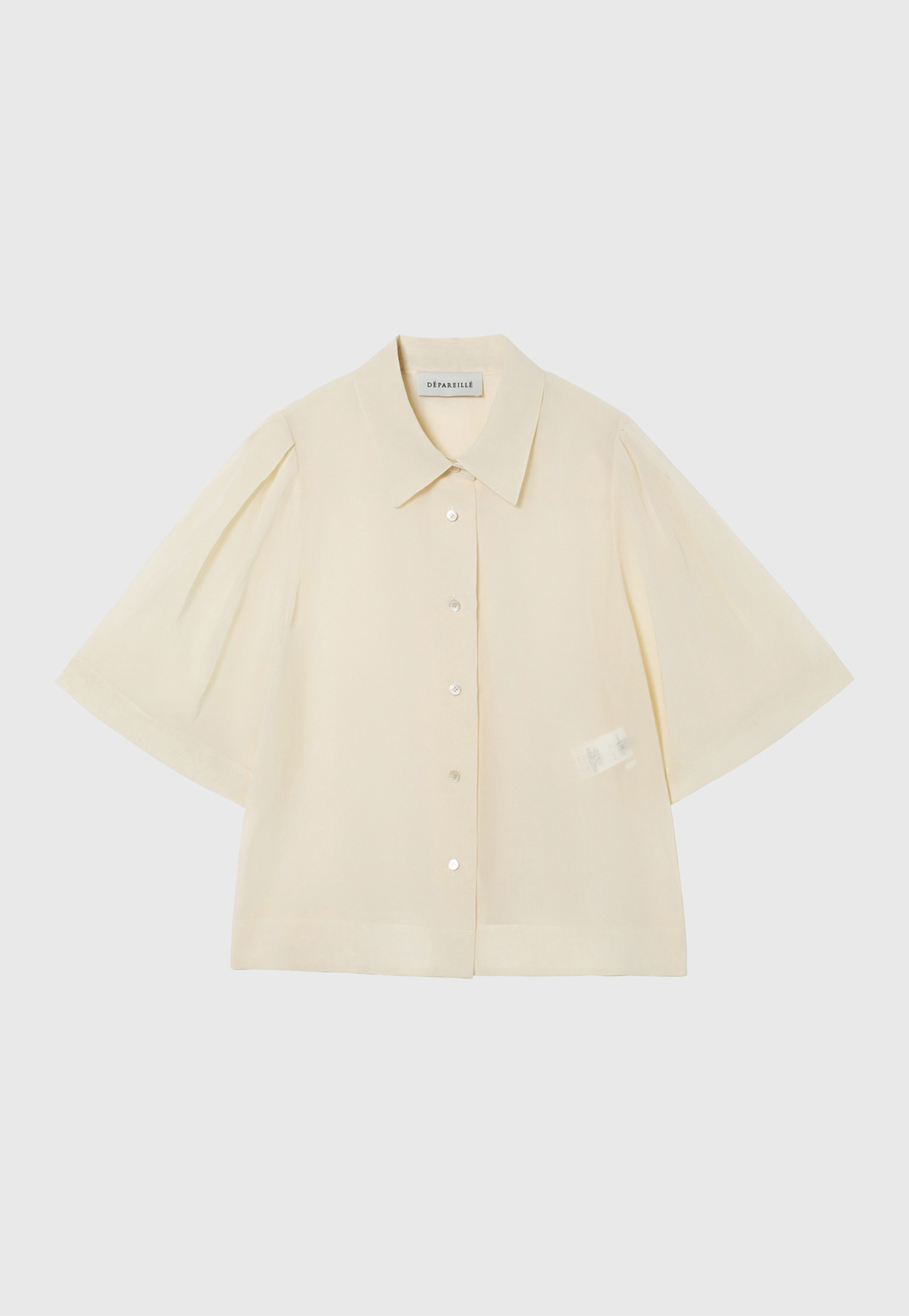 COTTON VOILE SHORT SLEEVE BLOUSE / コットンボイルショートスリーブブラウス 詳細画像 Beige 5