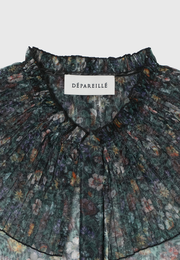 FLOWER ORGANDY BLOUSE / フラワーオーガンジーブラウス 詳細画像 Black 4