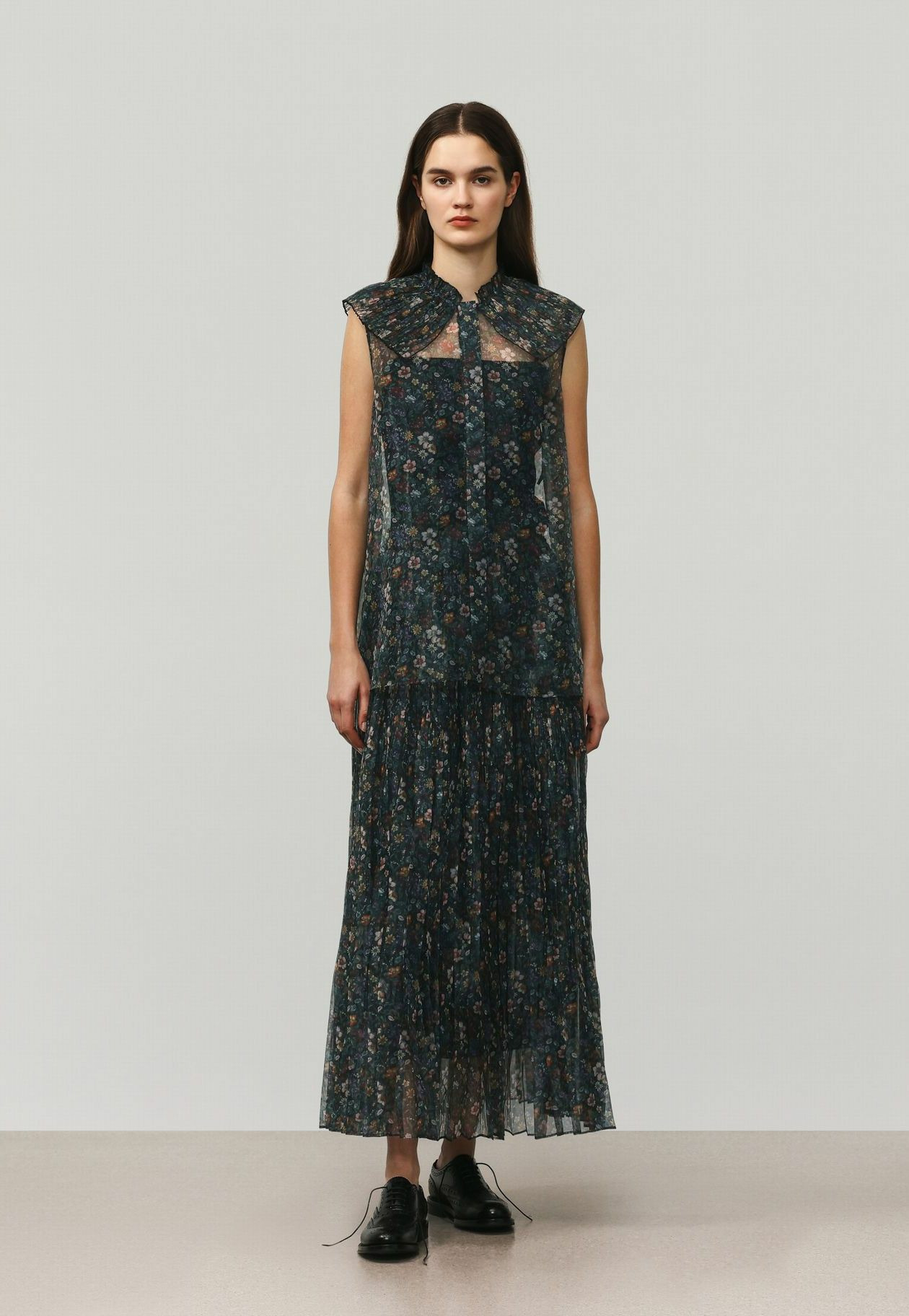 FLOWER ORGANDY BLOUSE / フラワーオーガンジーブラウス 詳細画像 Black 1