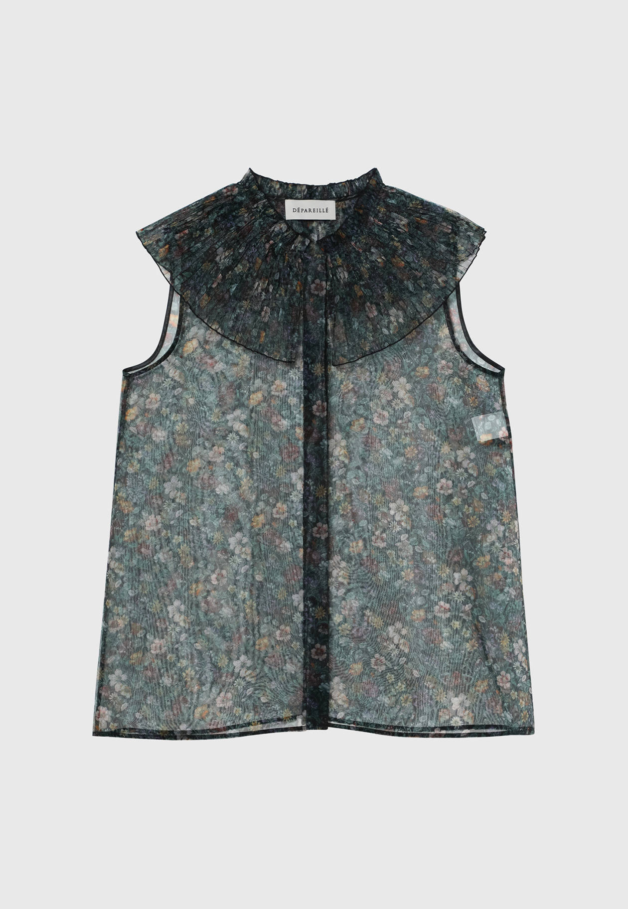 FLOWER ORGANDY BLOUSE / フラワーオーガンジーブラウス 詳細画像 Black 2