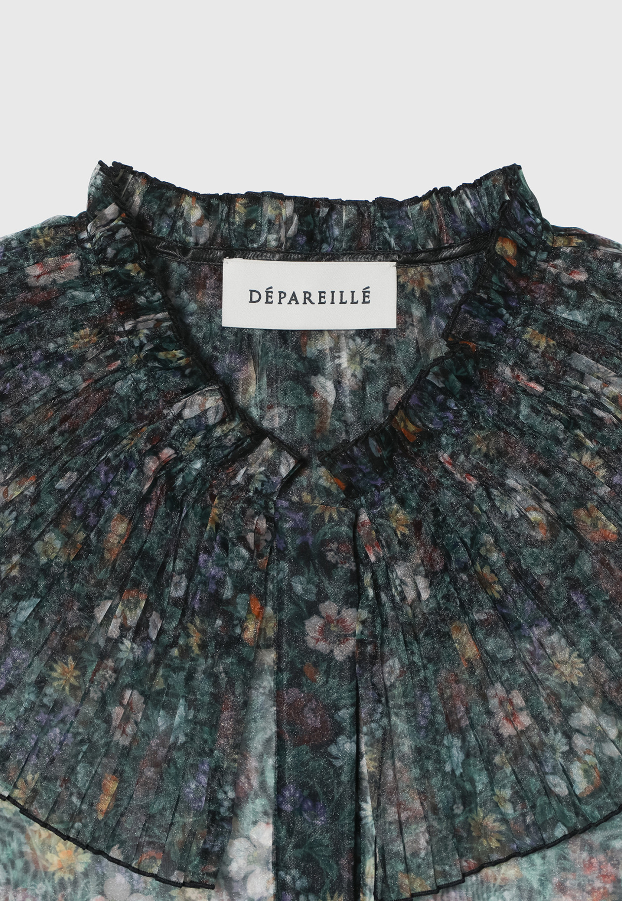 FLOWER ORGANDY BLOUSE / フラワーオーガンジーブラウス 詳細画像 Black 4