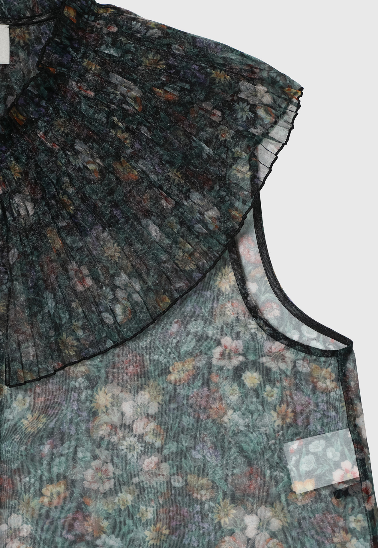 FLOWER ORGANDY BLOUSE / フラワーオーガンジーブラウス 詳細画像 Black 5