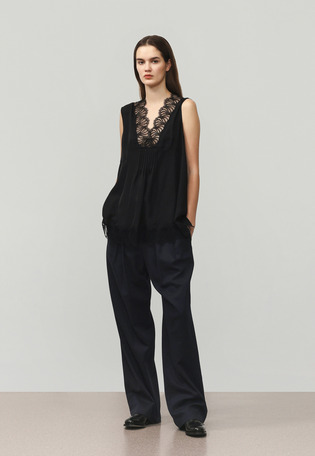 LACE DOCKING BLOUSE / レースドッキングブラウス