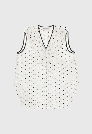 DOT ORGANDY SLEEVELESS BLOUSE / ドットオーガンジースリーブレスブラウス
