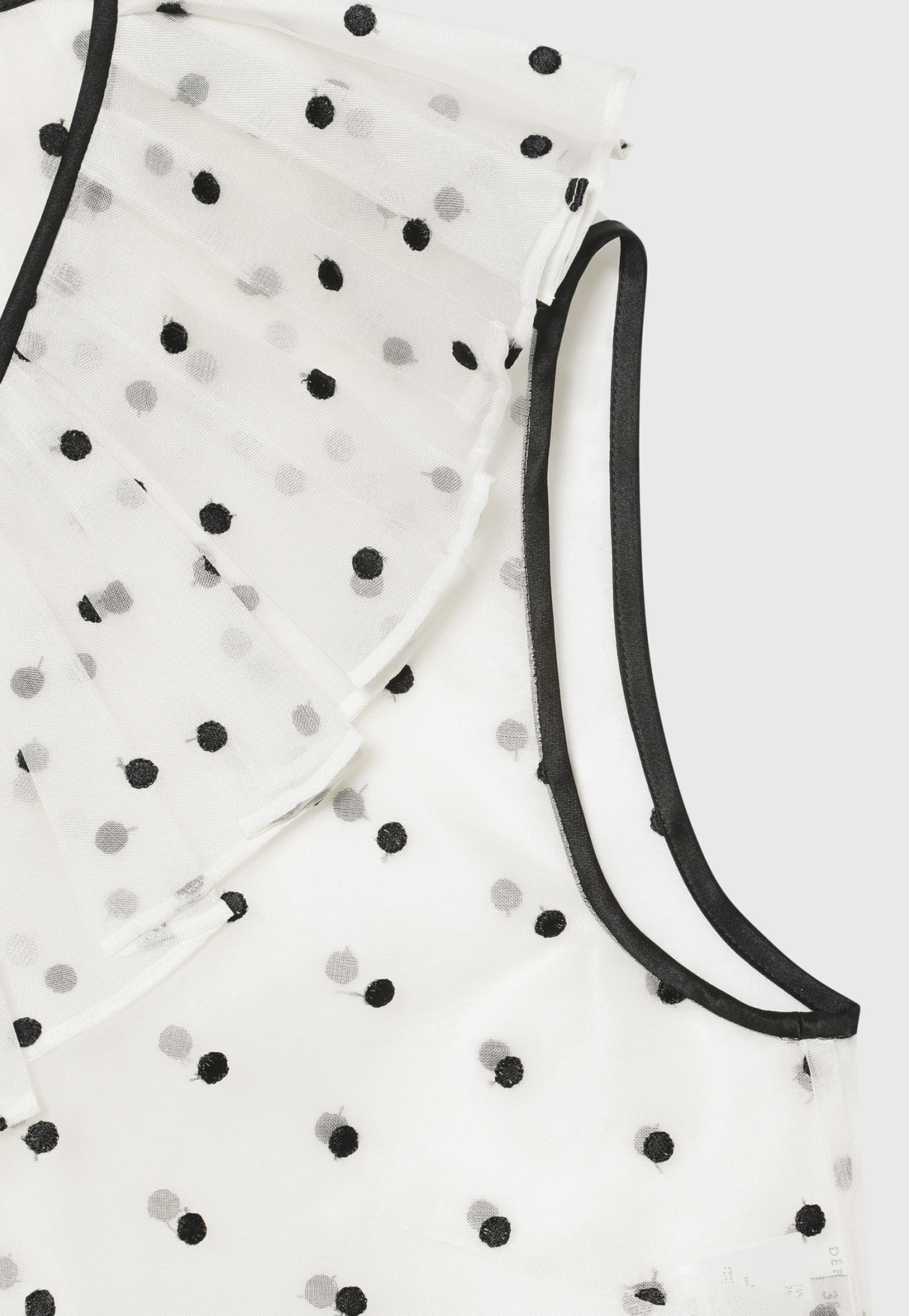 DOT ORGANDY SLEEVELESS BLOUSE / ドットオーガンジースリーブレスブラウス 詳細画像 White 4