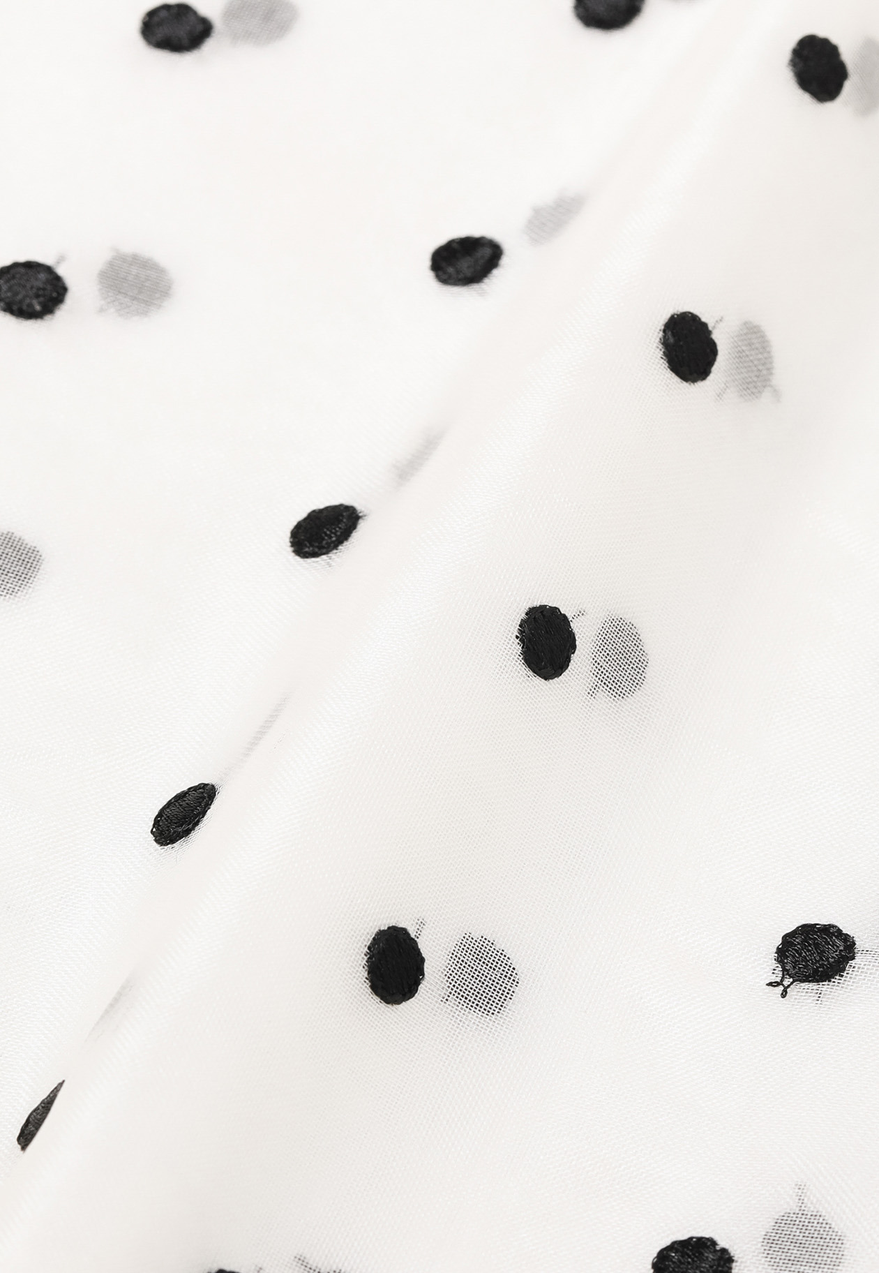 DOT ORGANDY SHORT SLEEVE BLOUSE / ドットオーガンジーショートスリーブブラウス 詳細画像 White 6