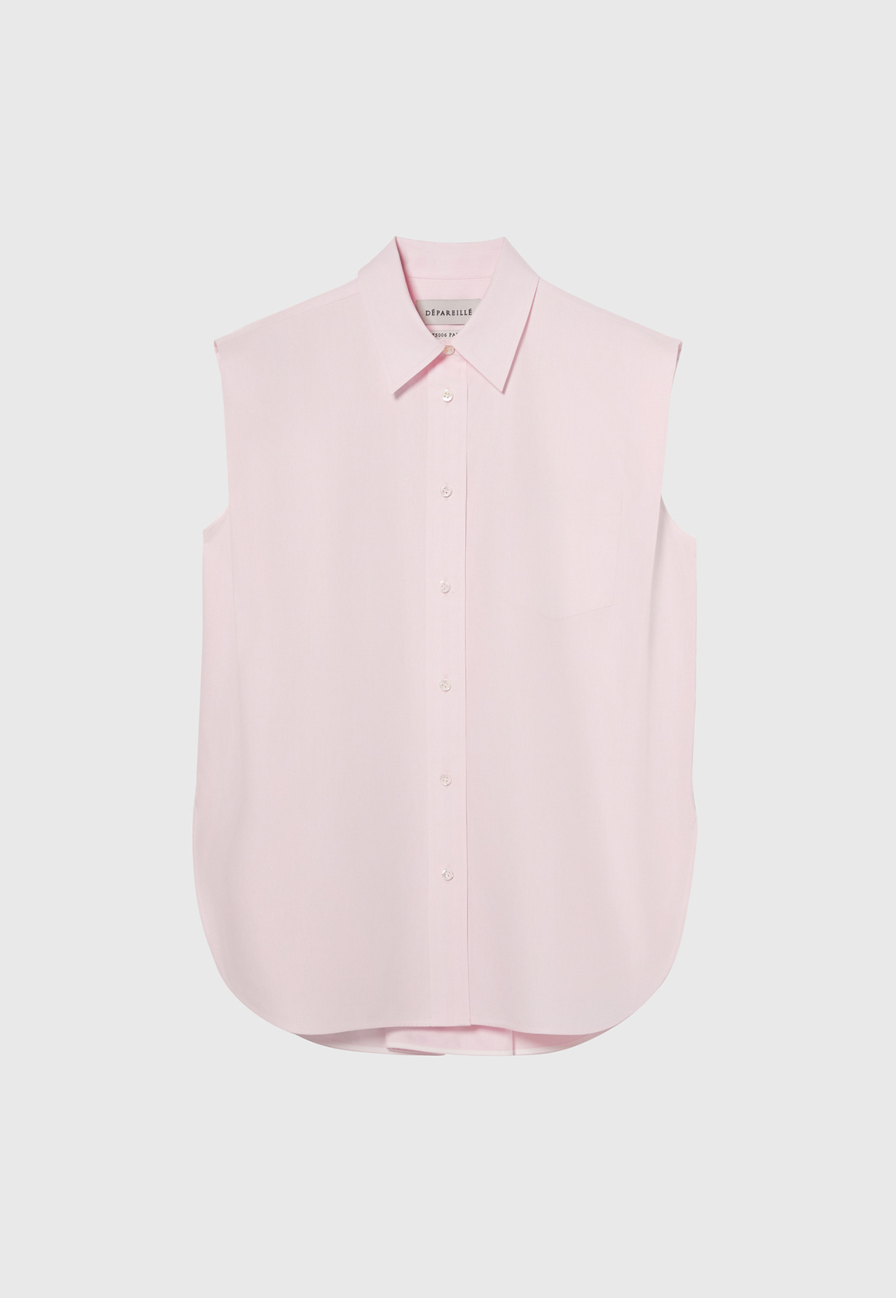 COTTON TWILL SLEEVELESS BOW BLOUSE / コットンツイルスリーブレスボウブラウス 詳細画像 Pink 2