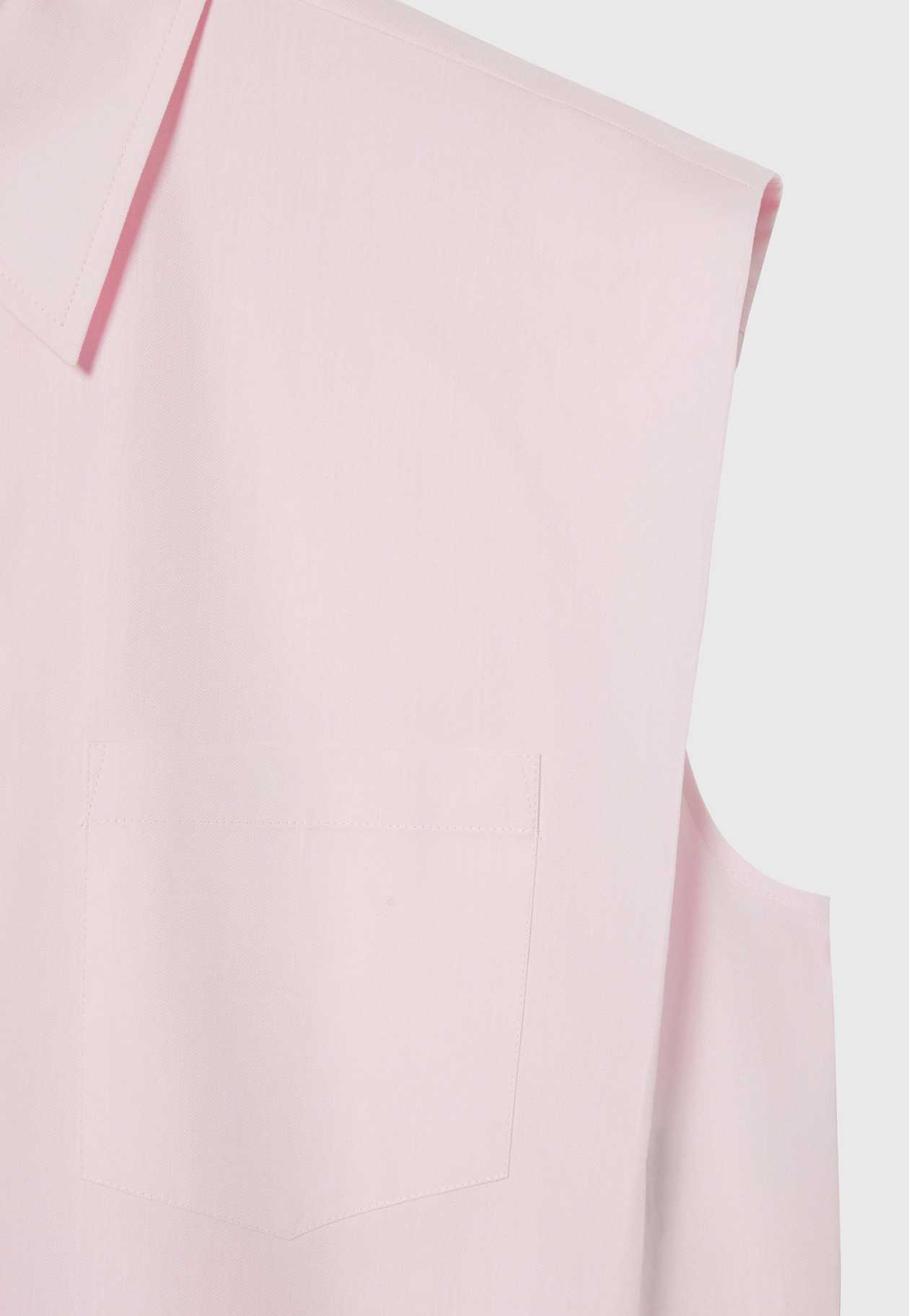 COTTON TWILL SLEEVELESS BOW BLOUSE / コットンツイルスリーブレスボウブラウス 詳細画像 Pink 5