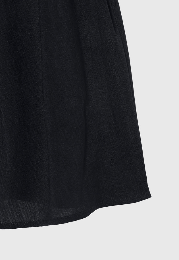 TRIACETATE SLUB FRENCH SLEEVE BLOUSE /トリアセテートスラブフレンチスリーブブラウス 詳細画像 Navy 5