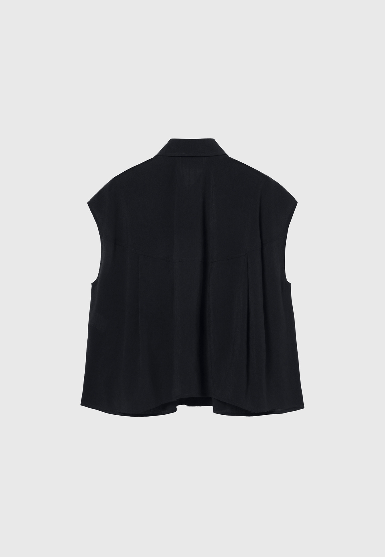 TRIACETATE SLUB FRENCH SLEEVE BLOUSE /トリアセテートスラブフレンチスリーブブラウス 詳細画像 Navy 2