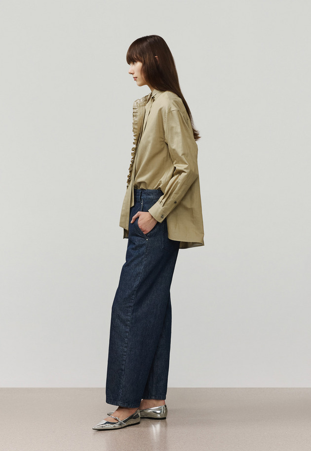 LIGHT DENIM BOW SHIRT / ライトデニムボウシャツ 詳細画像 Beige 2