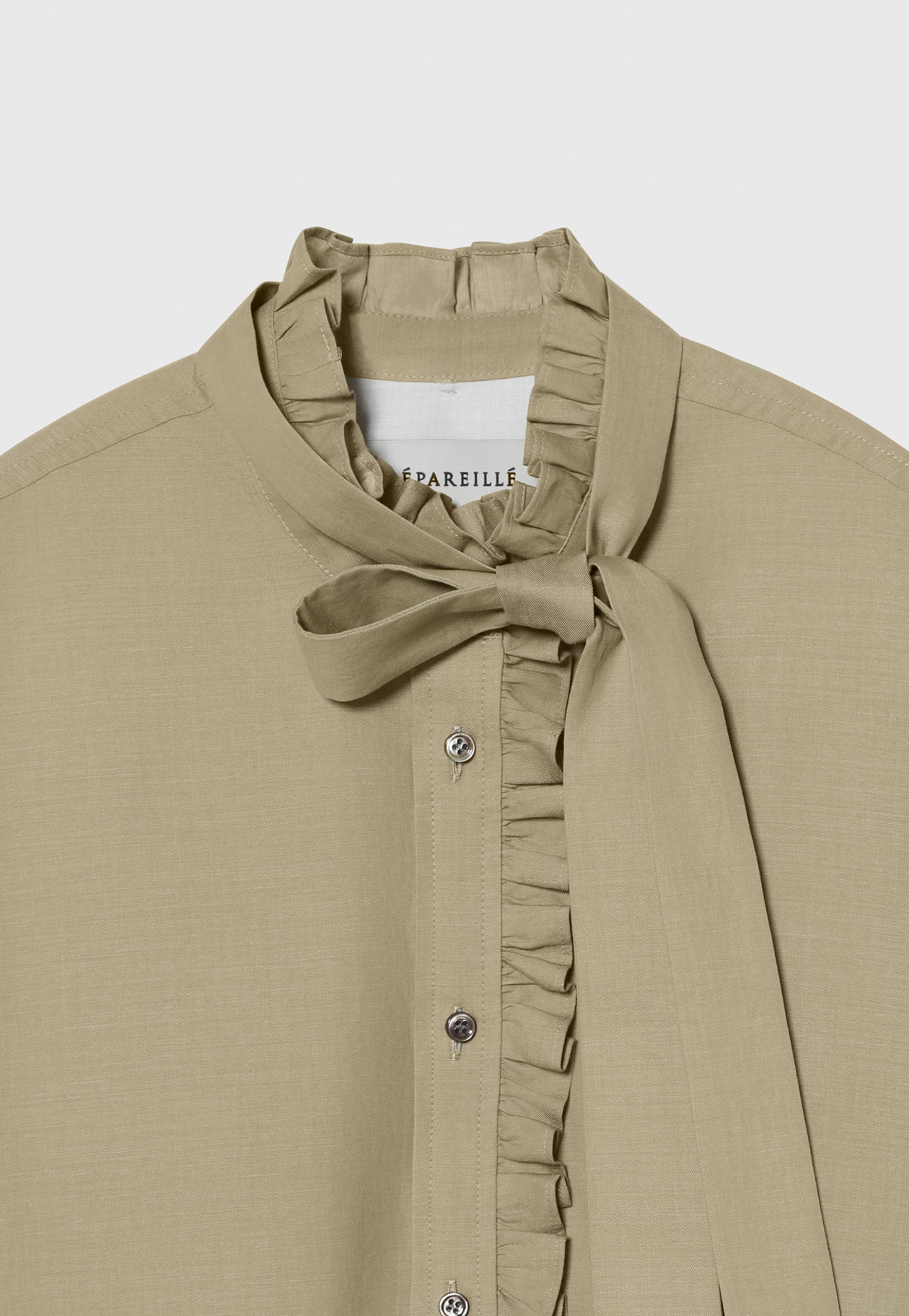 LIGHT DENIM BOW SHIRT / ライトデニムボウシャツ 詳細画像 Beige 7