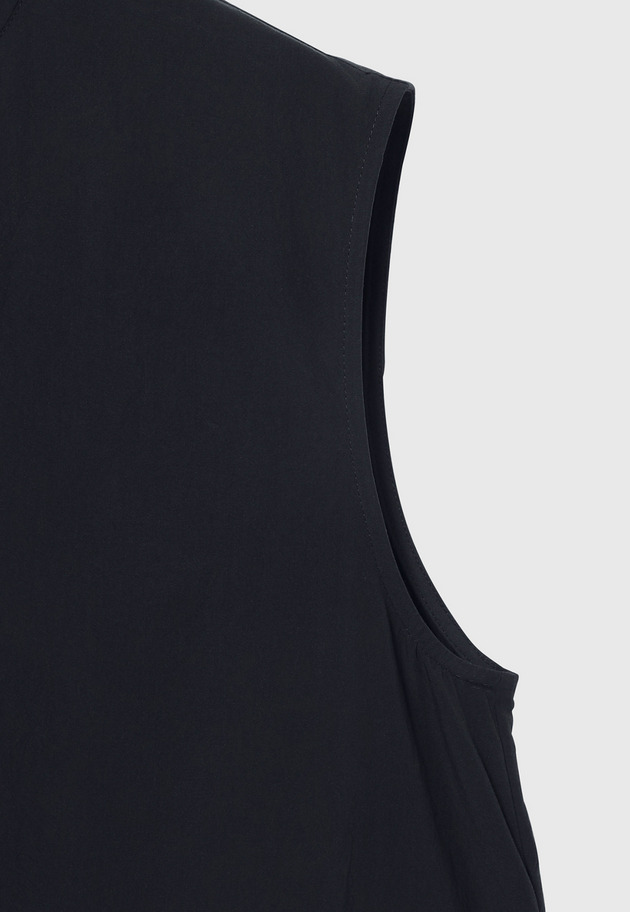 COTTON RUFFLE HEM SLEEVELESS BLOUSE / コットンラッフルヘムスリーブブラウス 詳細画像 Navy 4