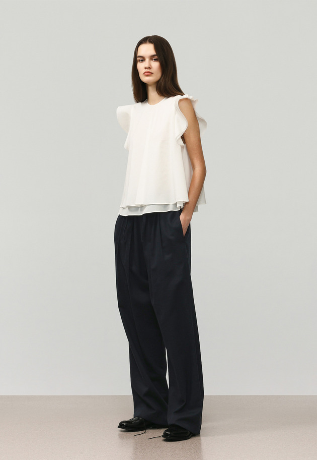 TRIACETATE SLEEVELESS BLOUSE / トリアセテートスリーブレスブラウス 詳細画像 OW 1